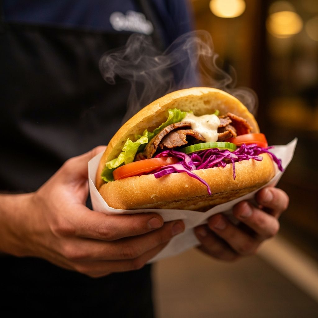 Döner Kebab – türkisches Gericht im Restaurant Mersin Augsburg